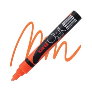 Uni Posca Μαρκαδόρος Υγρής Κιμωλίας 1-8-2.5mm Medium Fluo Orange (UNIPOS-PWE-5M-FLOR)
