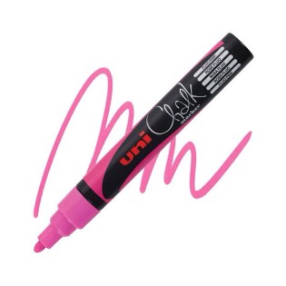 Uni Posca Μαρκαδόρος Υγρής Κιμωλίας 1-8-2.5mm Medium Fluo Pink (UNIPOS-PWE-5M-FLPK)
