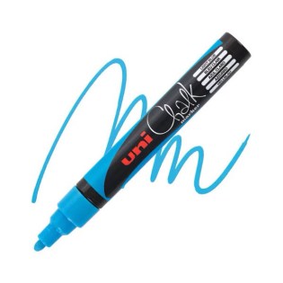 Uni Posca Μαρκαδόρος Υγρής Κιμωλίας 1-8-2.5mm Medium Light Blue (UNIPOS-PWE-5M-LBL)