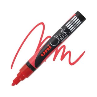 Uni Posca Μαρκαδόρος Υγρής Κιμωλίας 1-8-2.5mm Medium Red (UNIPOS-PWE-5M-RD)