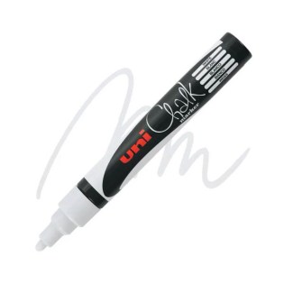 Uni Posca Μαρκαδόρος Υγρής Κιμωλίας 1-8-2.5mm Medium White (UNIPOS-PWE-5M-WH)
