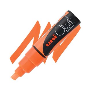 Uni Posca Μαρκαδόρος Υγρής Κιμωλίας 8mm Fluo Orange (UNIPOS-PWE-8Κ-FLOR)