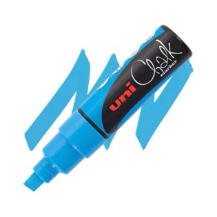 Uni Posca Μαρκαδόρος Υγρής Κιμωλίας 8mm Light Blue (UNIPOS-PWE-8Κ-LBL)