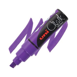 Uni Posca Μαρκαδόρος Υγρής Κιμωλίας 8mm Violet (UNIPOS-PWE-8Κ-VI)