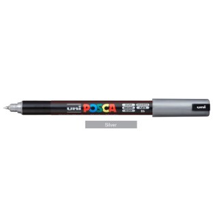 Uni Posca Μαρκαδόρος Ζωγραφικής PC-1MR/26 Silver