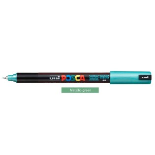 Uni Posca Μαρκαδόρος Ζωγραφικής PC-1MR/M6 Metallic Green
