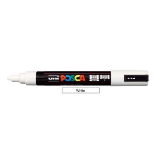 Uni Posca Μαρκαδόρος Ζωγραφικής PC-5M 1 White