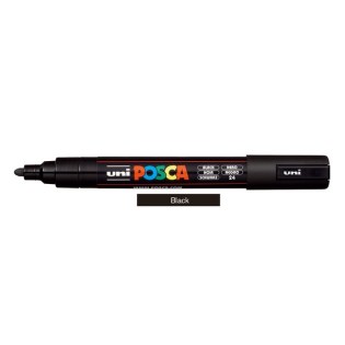 Uni Posca Μαρκαδόρος Ζωγραφικής PC-5M 24 Black