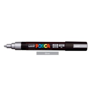 Uni Posca Μαρκαδόρος Ζωγραφικής PC-5M 26 Silver