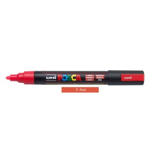 Uni Posca Μαρκαδόρος Ζωγραφικής PC-5M F15 Fluo Red