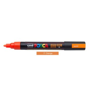 Uni Posca Μαρκαδόρος Ζωγραφικής PC-5M F4 Fluo Orange