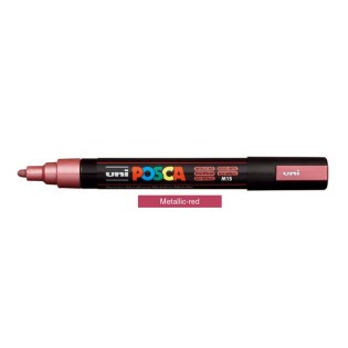 Uni Posca Μαρκαδόρος Ζωγραφικής PC-5M M15 Metallic Red