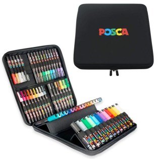 Uni Posca Σετ 59 Μαρκαδόροι Posca Σε Θήκη (Συλλεκτική  Έκδοση)