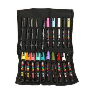 Uni Posca Σετ Μαρκαδόροι Ζωγραφικής σε Πάνινη Θήκη (UNIPOS-PC-ARTSET-20P)