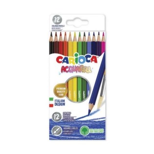 Ξυλομπογιές Ακουαρέλας Carioca Acquarell 12 Χρωμάτων (42857)