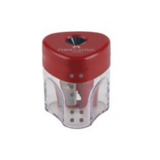 Ξύστρα Faber Castell Grip Mini Μονή Κόκκινο (183401)