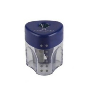 Ξύστρα Faber Castell Grip Mini Μονή Μπλε (183401)