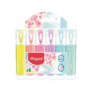 Maped Fluo Peps Classic Pastel Υπογραμμιστής σε Blister 6 Χρώματα (742558)