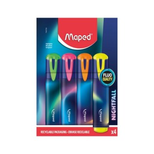 Maped Nightfall Υπογραμμιστής σε Blister 4 Χρώματα (740700)