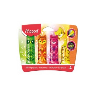 Maped Pocket Mini Friends Υπογραμμιστής σε Blister 4 Χρώματα (743677)