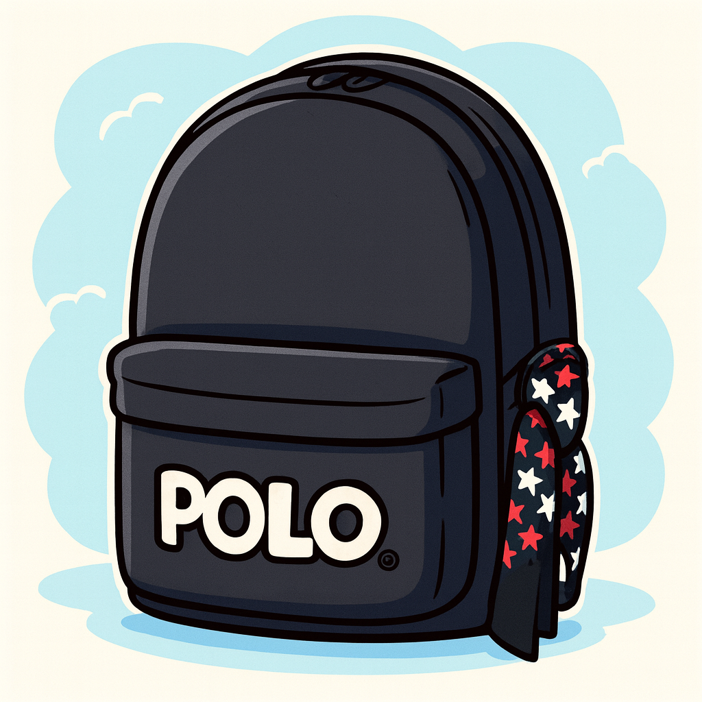 POLO Original Μαύρη Σχολική Τσάντα