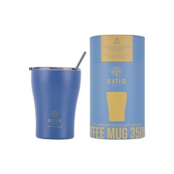Estia Θερμός Coffee Mug Save the Aegean 350ml Denim Blue(01-12182)