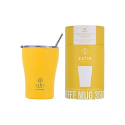 Estia Θερμός Coffee Mug Save the Aegean 350ml Pineapple Yellow (01-12458)