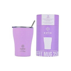 Estia Θερμός Coffee Mug Save the Aegean 350ml Levander Purple (01-12090)