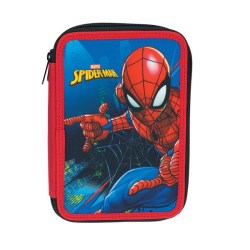 Σχολική Κασετίνα Δημοτικού Gim με Δύο Θήκες Γεμάτη Spiderman (337-04100)