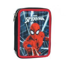 Σχολική Κασετίνα Δημοτικού Gim με Δύο Θήκες Γεμάτη Spiderman (337-05100)