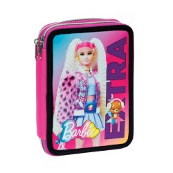 Σχολική Κασετίνα Δημοτικού Gim με Δύο Θήκες Γεμάτη Barbie (349-76100)