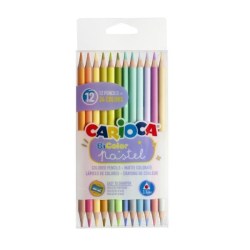 Ξυλομπογιές Carioca Bicolor Pastel 24 Χρωμάτων (43309)