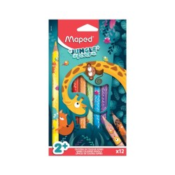 Ξυλομπογιές Maped Color Peps Maxi Jungle Fever 12 Χρώματα (863700)