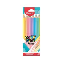 Ξυλομπογιές Maped Color Peps Pastel 12 Χρώματα (832069)