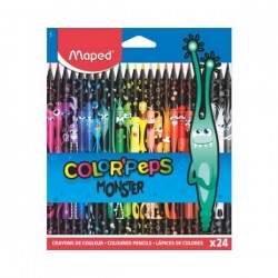 Ξυλομπογιές Maped Color Peps Τερατάκια 24 Χρώματα (862624)