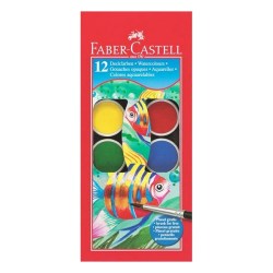 Νερομπογιές Faber Castell με Πινέλο 12 Χρώματα (155012)
