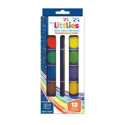 Νερομπογιές The Littlies με Πινέλο 12 Χρώματα (646087)
