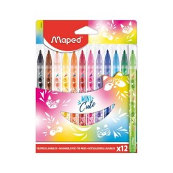 Maped Color Peps Mini Cute Μαρκαδόροι 12 Χρώματα Washable (845404)
