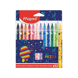 Maped Color Peps Pixel Μαρκαδόροι 12 Χρώματα Washable (845413)