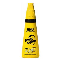 UHU Υγρή Κόλλα Twist & Glue Γενικής Χρήσης 90ml (63847)