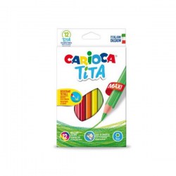 Ξυλομπογιές Carioca Jumbo Tita 12 Χρωμάτων (42789)