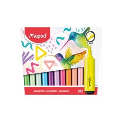 Maped Fluo Peps Classic και Pastel Υπογραμμιστής σε Blister 12 Χρώματα (740901)