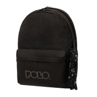 POLO Σχολική Τσάντα Πλάτης Double Scarf Jean Style Μαύρο (901-235-2000) 2023