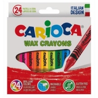 Κηρομπογιές Carioca 24 χρωμάτων Jumbo (42390)