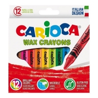 Κηρομπογίες Carioca Wax 12 χρωμάτων Jumbo (42369)