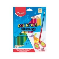 Ξυλομπογιές Maped Color Peps Duo 24 τεμ με 48 Χρώματα (829602FC)
